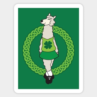 Sllainte! It's an Irish Dancing Llama Sticker